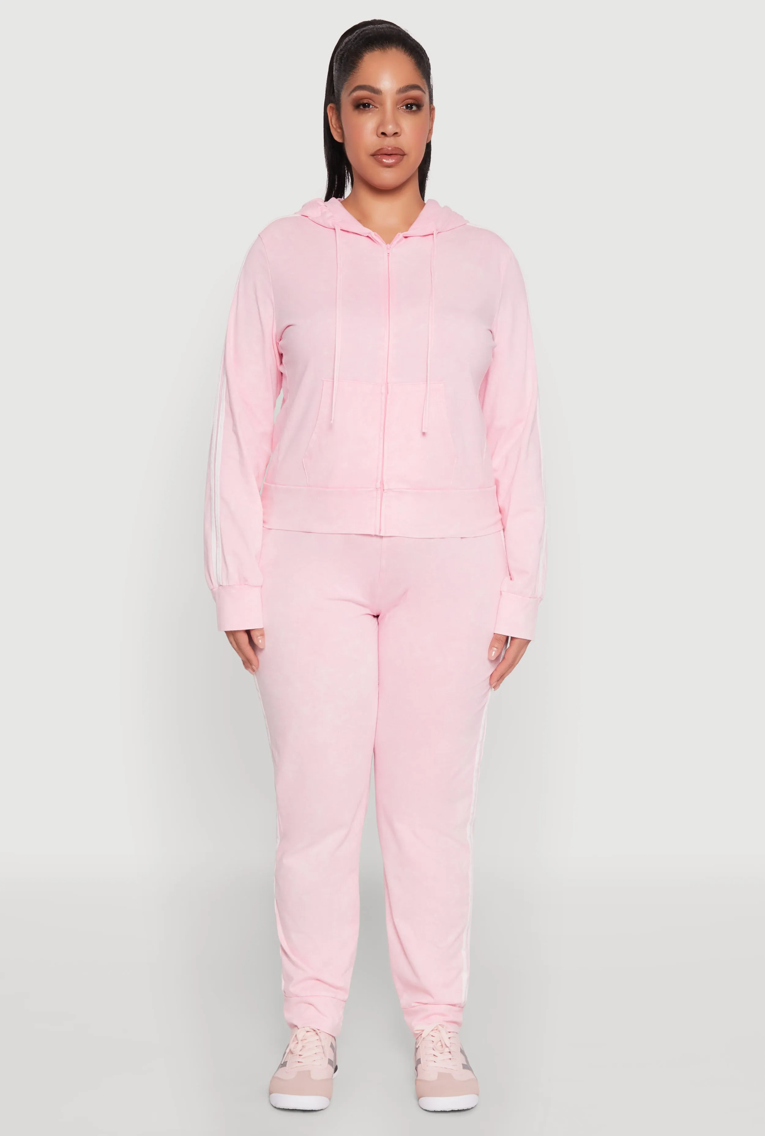 Plus Size Daisy Varsity Stripe Drawstring Joggers sold by Rainbow product image thumbnail 2