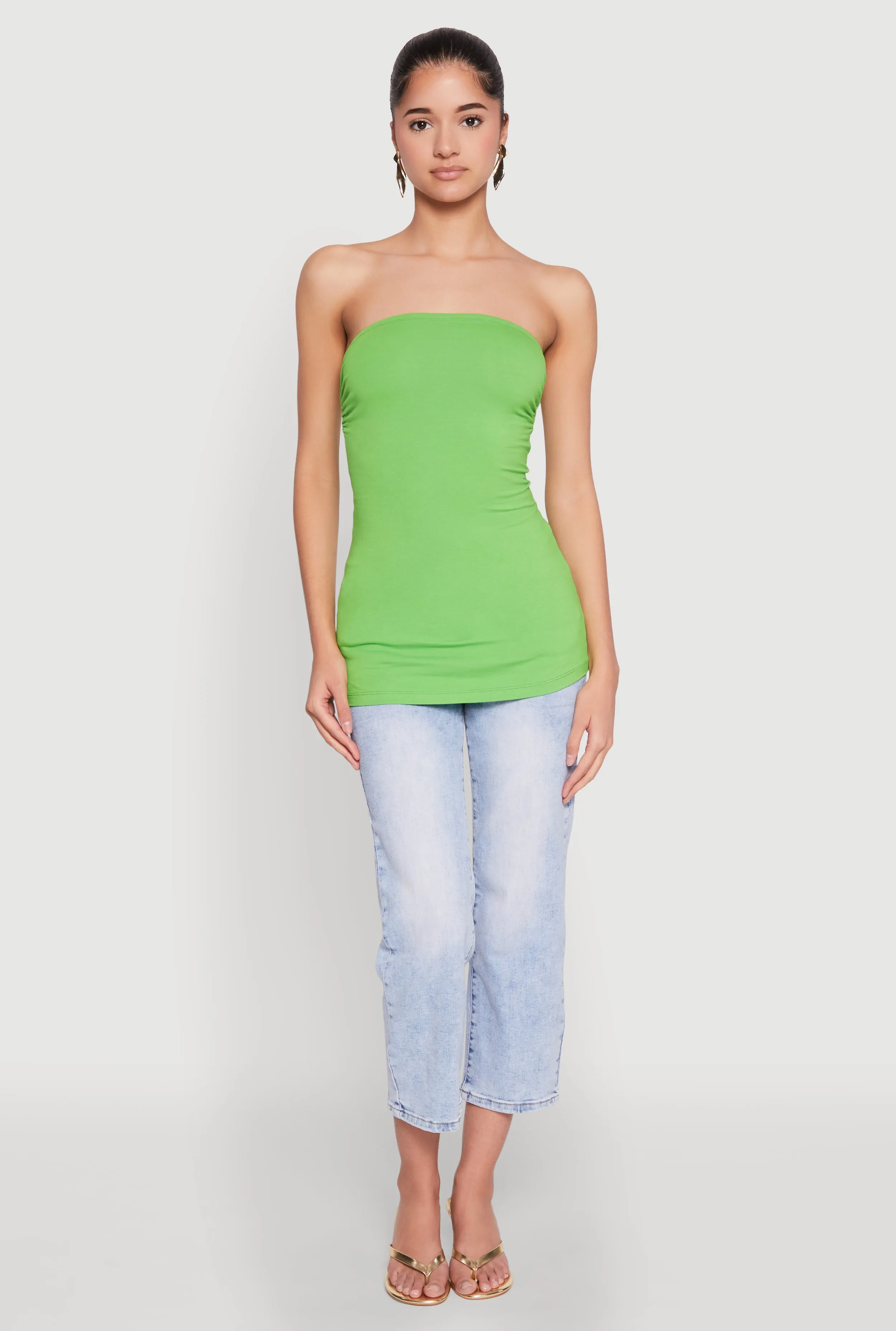 Ruched Side Tube Top sold by Rainbow