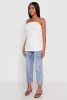 Ruched Side Tube Top sold by Rainbow