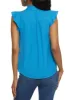 Gauze Knit Pleated Trim Button Front Shirt sold by Rainbow