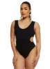 Ribbed Knit Side Cut Out Tank Bodysuit sold by Rainbow