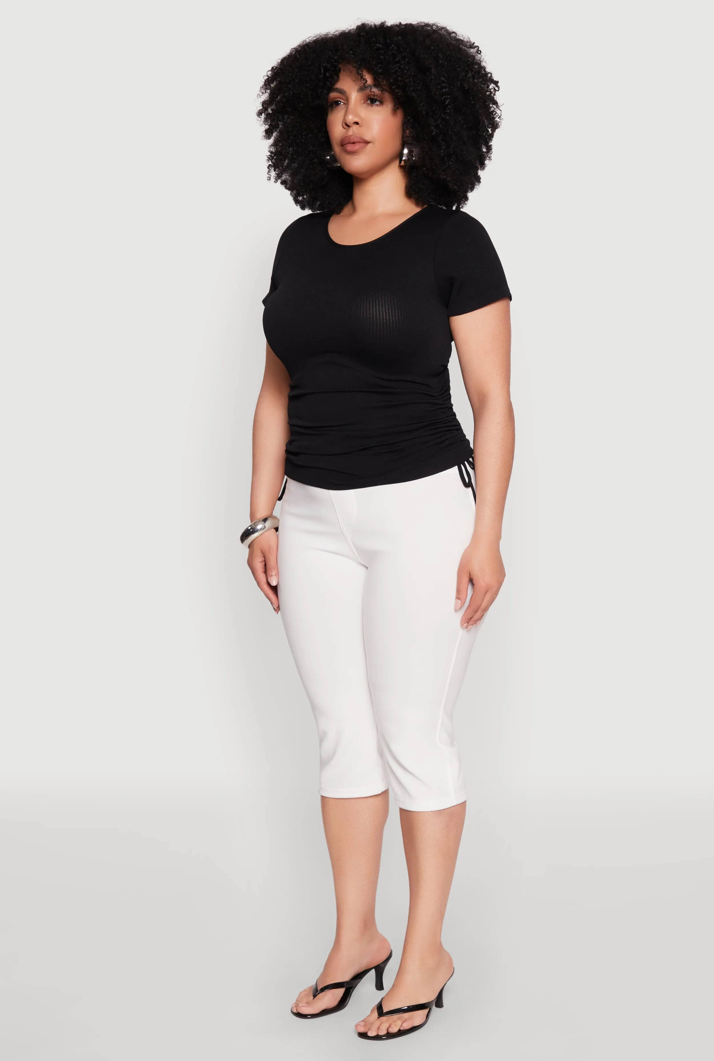 Plus Size Seamless Rib Knit Tee sold by Rainbow product image thumbnail 5