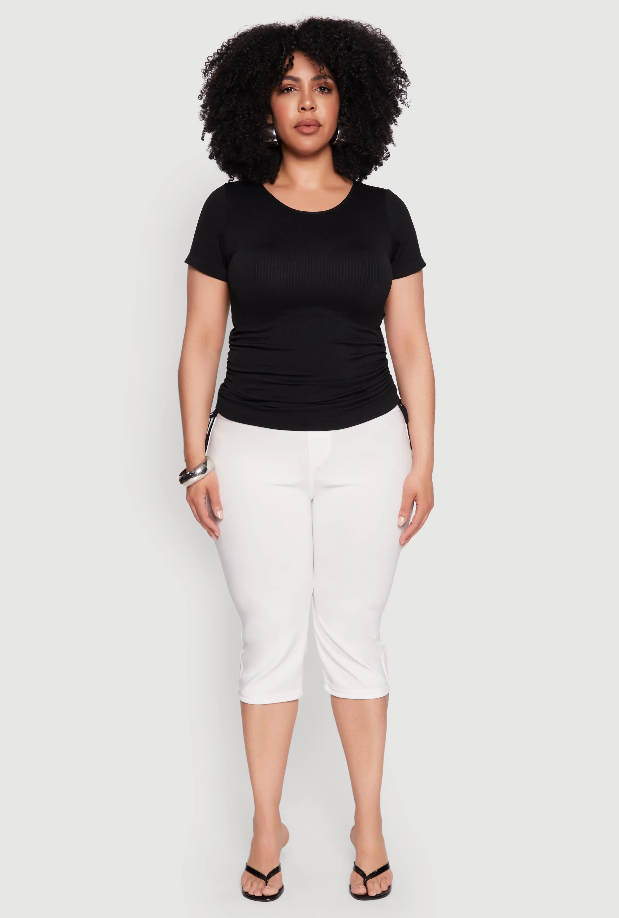 Plus Size Seamless Rib Knit Tee sold by Rainbow product image thumbnail 3