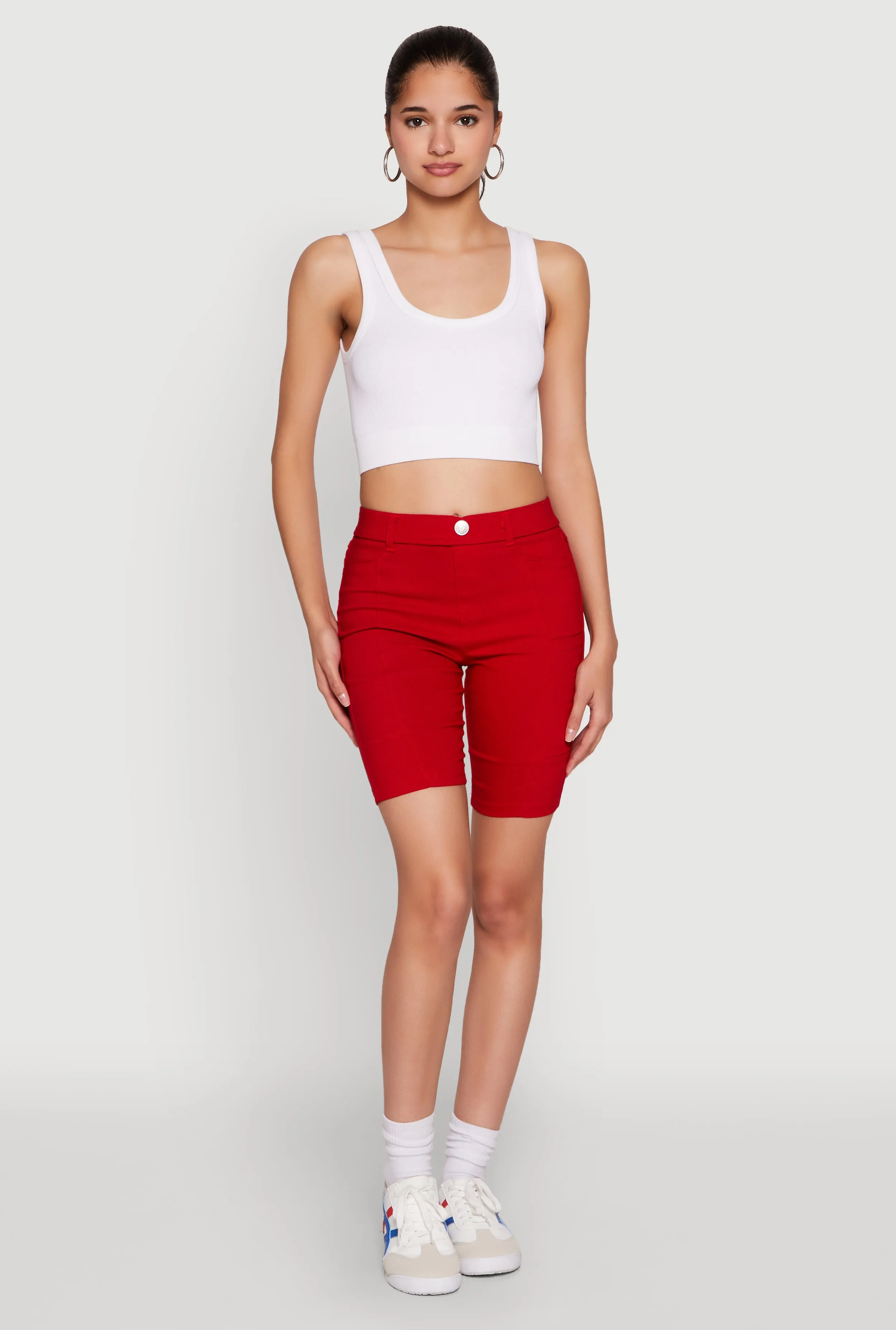 Hyper Stretch Pintuck Bermuda Shorts sold by Rainbow product image thumbnail 2