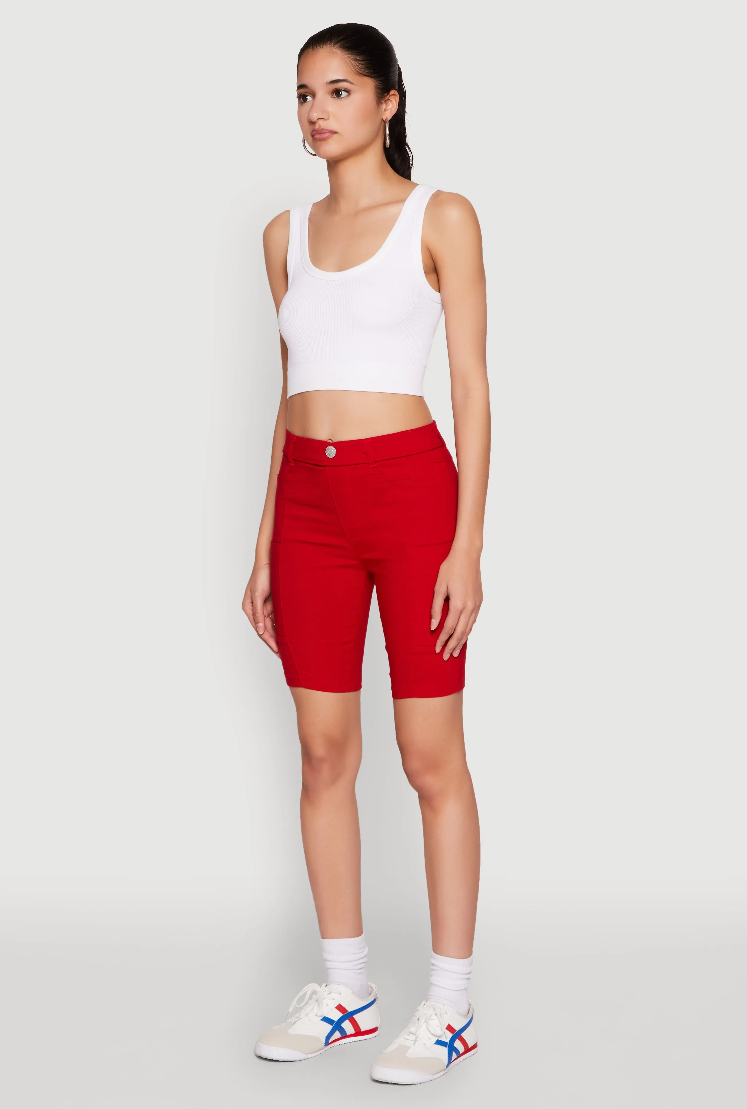 Hyper Stretch Pintuck Bermuda Shorts sold by Rainbow product image thumbnail 3