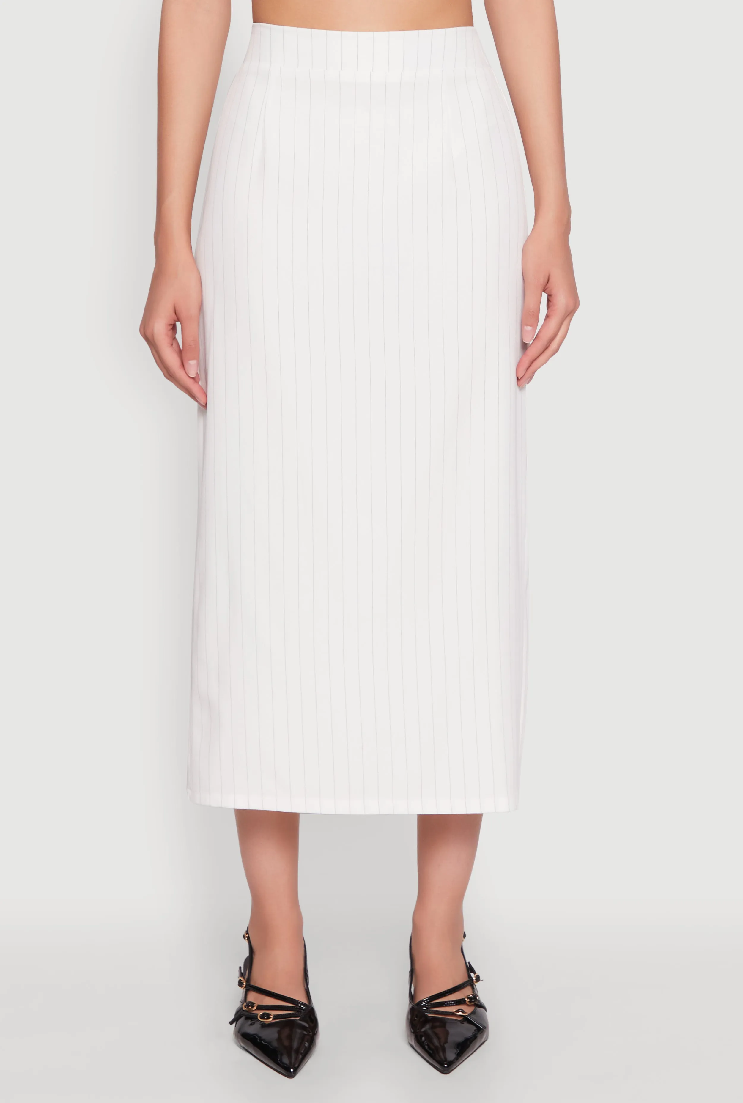 Pinstripe High Waist Skirt sold by Rainbow product image thumbnail 3