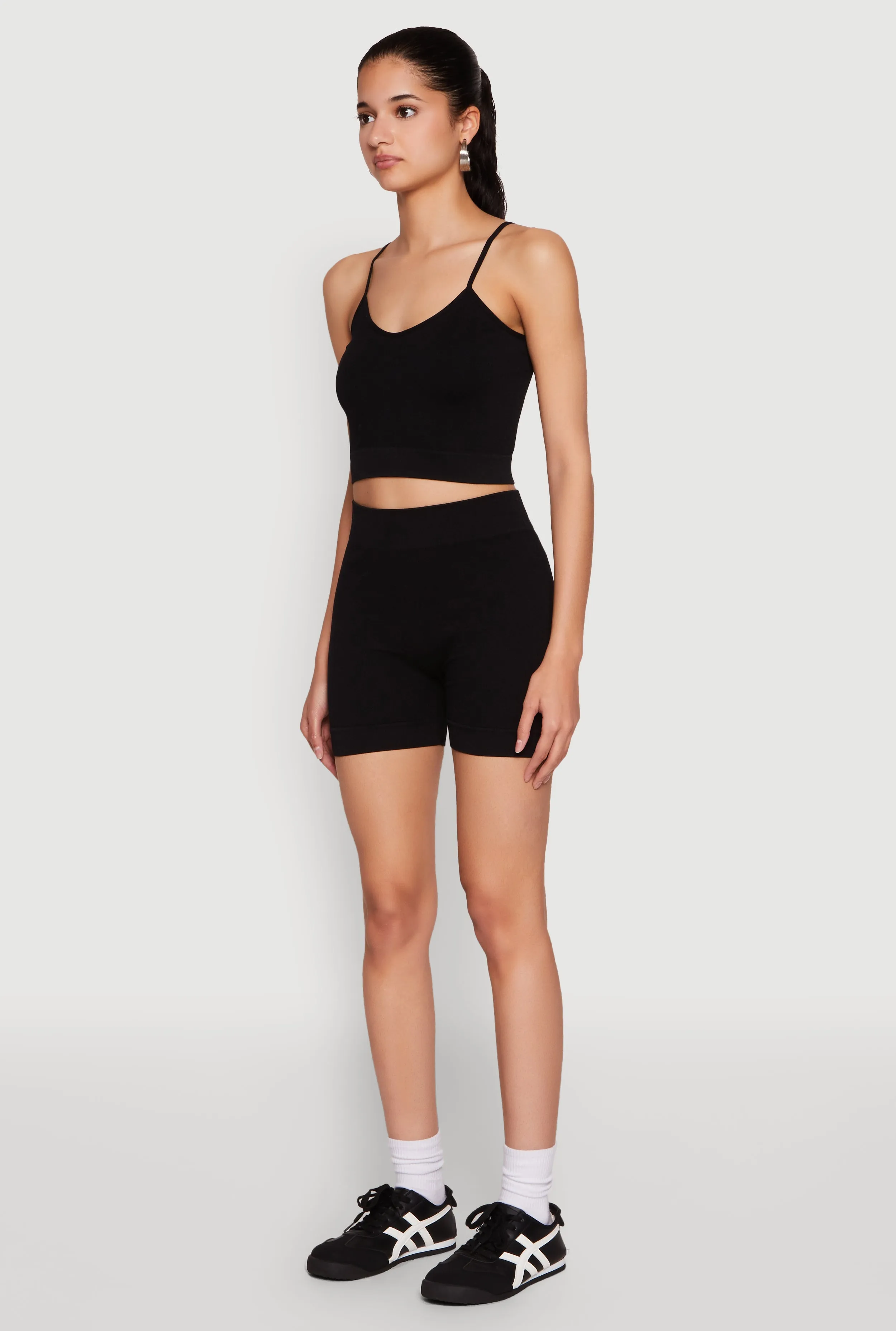 Seamless Cropped Cami and Biker Shorts Set sold by Rainbow product image thumbnail 3