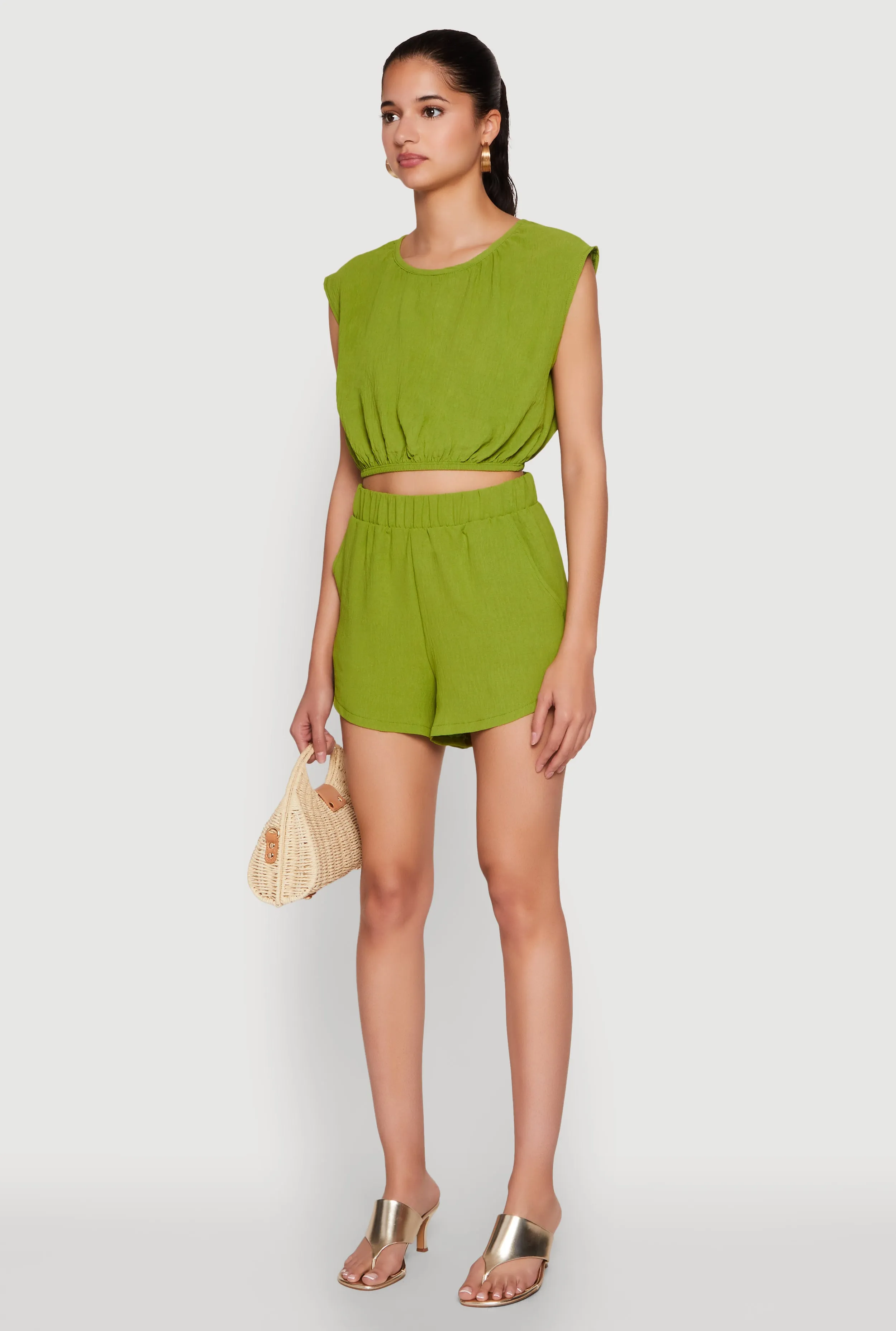 Airy Dolman Sleeve Crop Top sold by Rainbow product image thumbnail 5