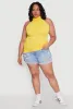 Plus Size Seamless Mock Neck Halter Top sold by Rainbow