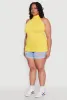 Plus Size Seamless Mock Neck Halter Top sold by Rainbow