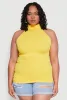 Plus Size Seamless Mock Neck Halter Top sold by Rainbow