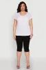 Plus Size Ribbed Knit Ruched Tee sold by Rainbow