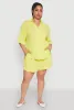 Plus Size Textured Knit High Waist Shorts sold by Rainbow