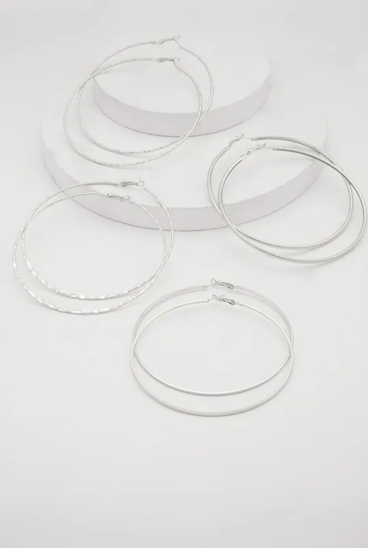 Hoop Earrings Set of 4 sold by Rainbow