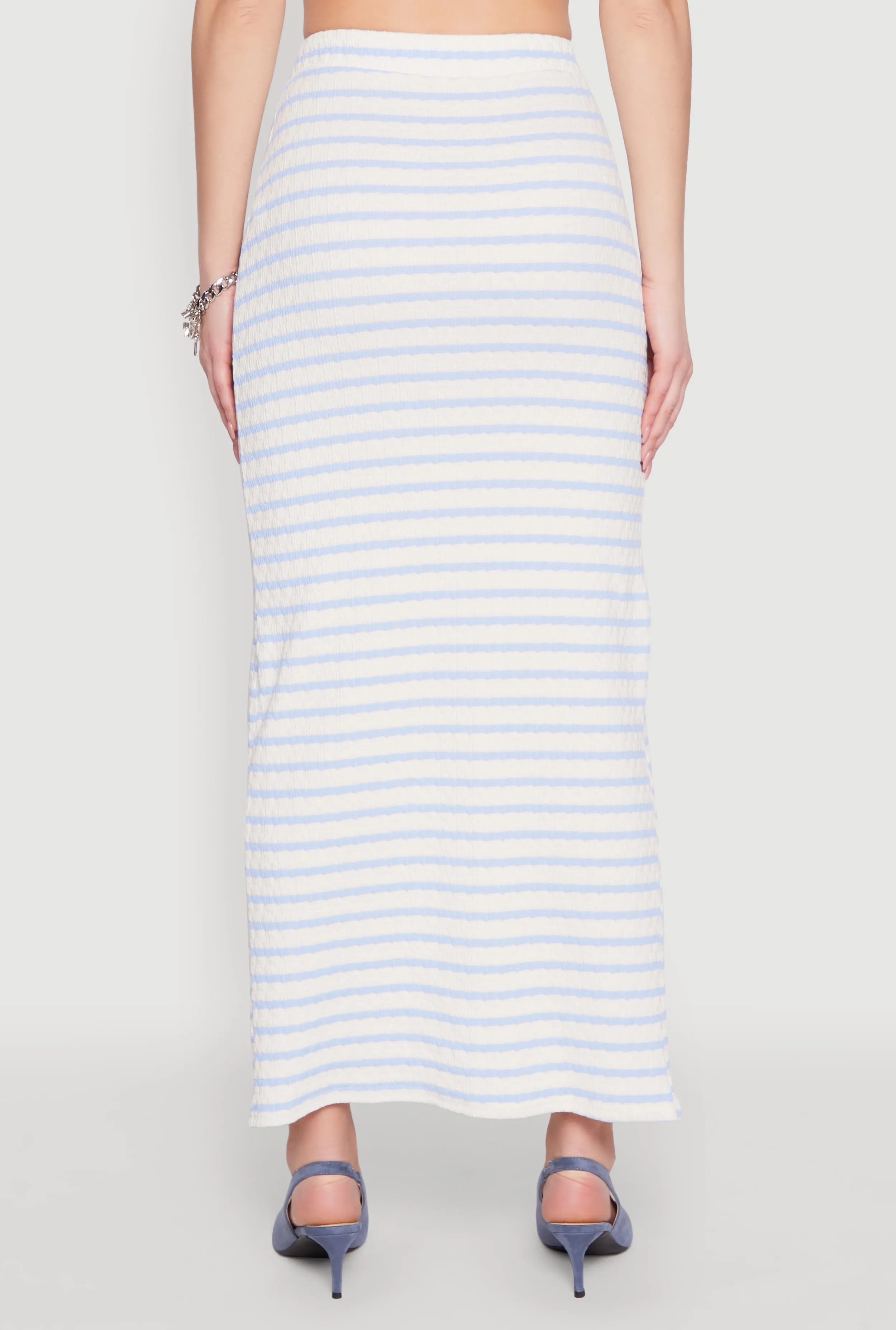 Rosette Detail Striped Maxi Skirt sold by Rainbow product image thumbnail 5