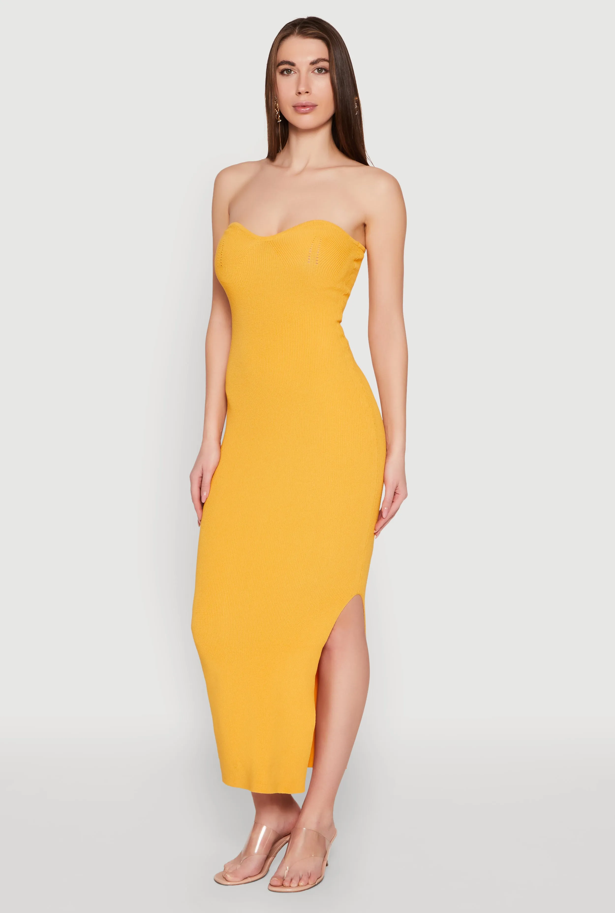 Side Slit Maxi Tube Dress sold by Rainbow