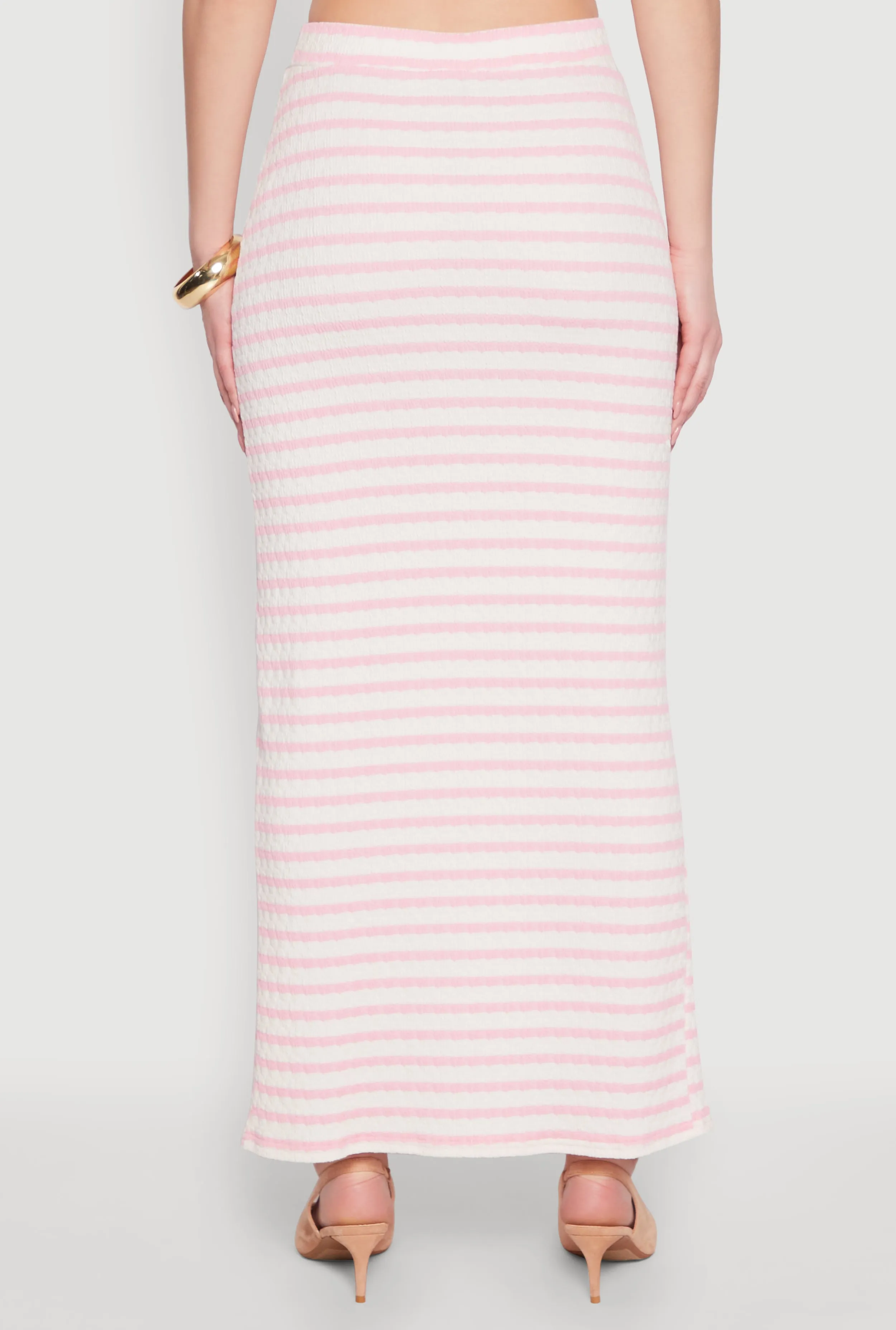 Rosette Detail Striped Maxi Skirt sold by Rainbow product image thumbnail 5