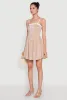 Contrast Trim Corset Skater Dress sold by Rainbow