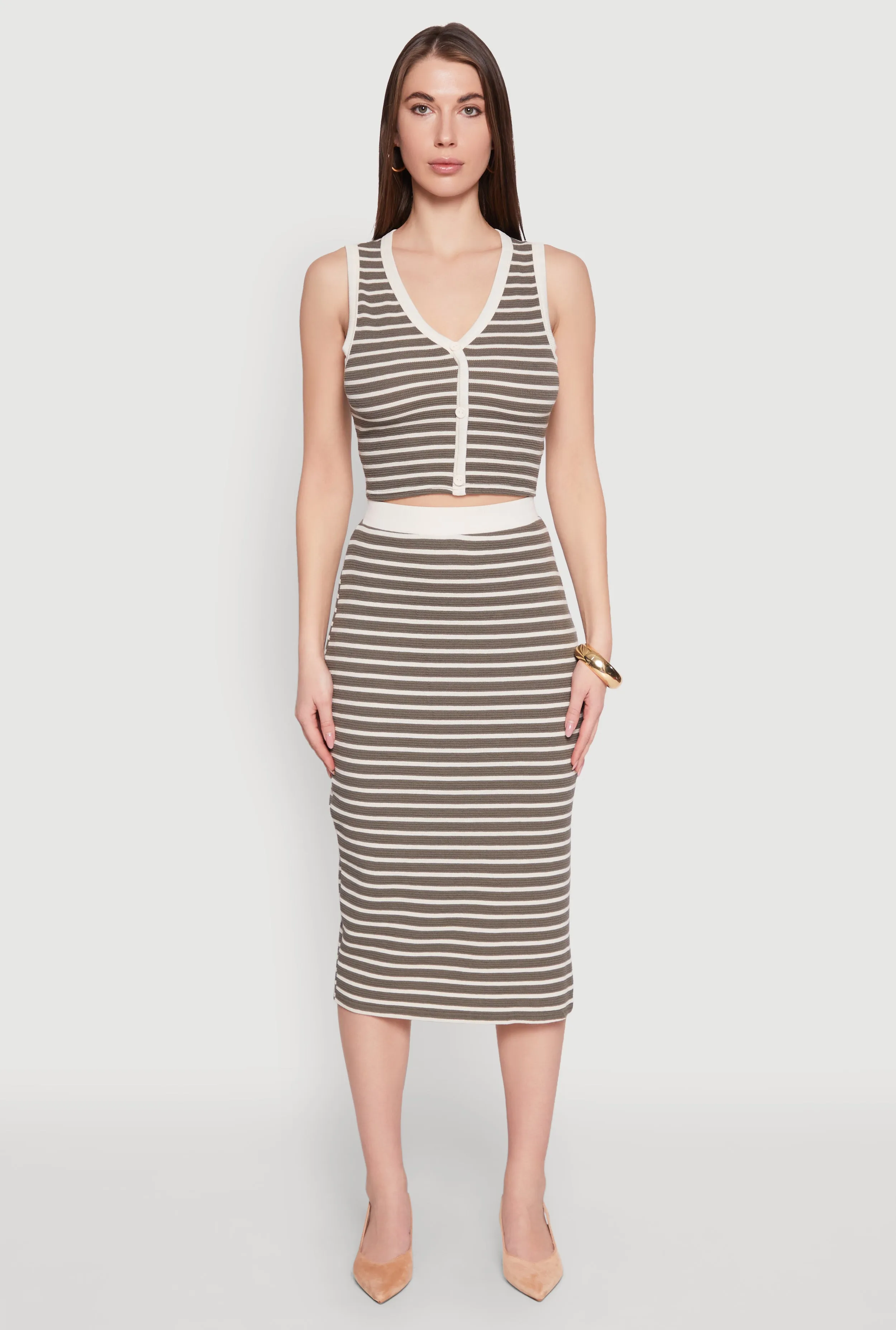 Striped Midi Skirt sold by Rainbow product image thumbnail 2