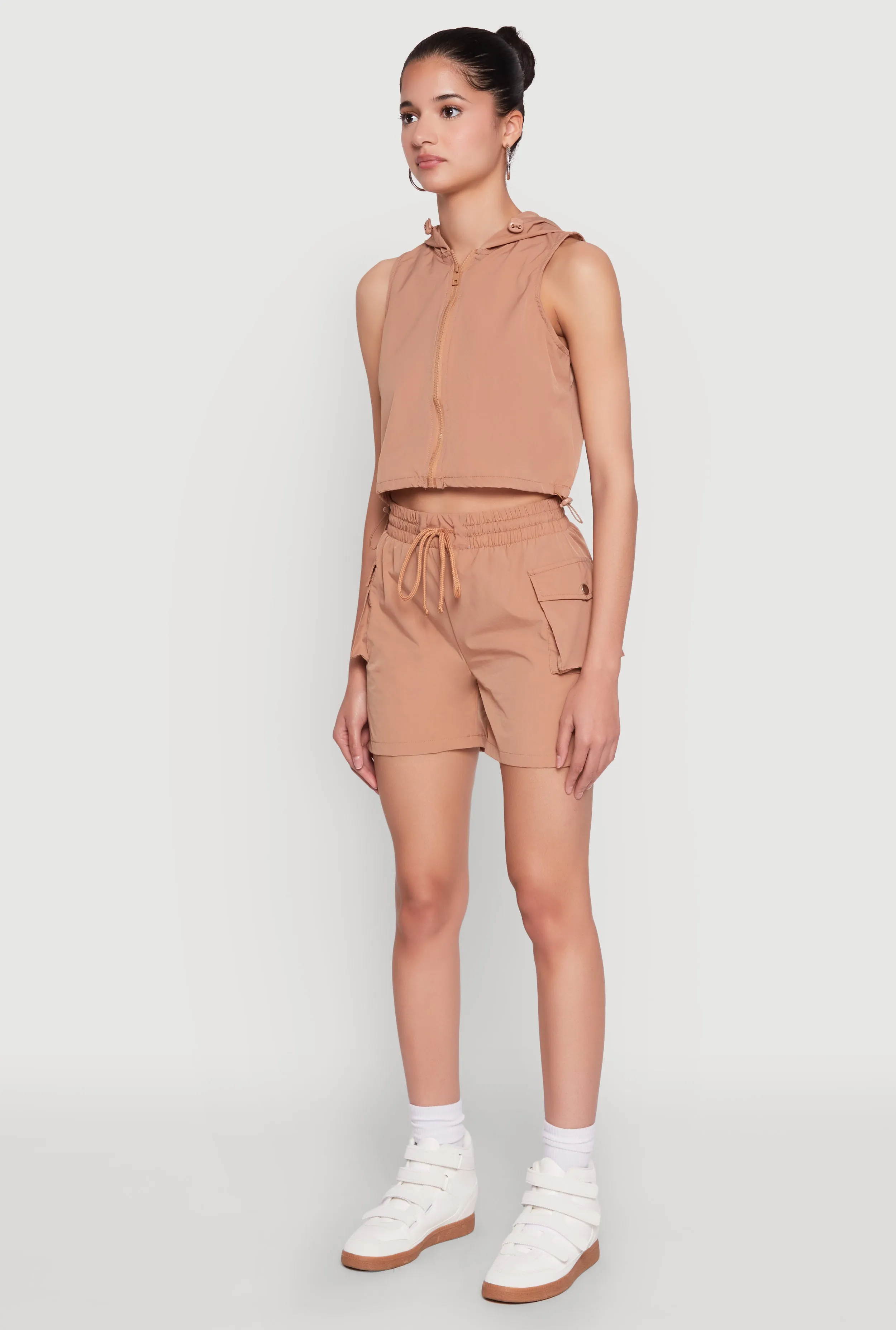 Hooded Drawstring Hem Track Jacket sold by Rainbow product image thumbnail 5