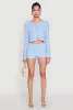 Textured Knit Tie Front Cardigan with Tube Top sold by Rainbow