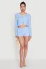Textured Knit Tie Front Cardigan with Tube Top sold by Rainbow