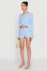 Textured Knit Tie Front Cardigan with Tube Top sold by Rainbow