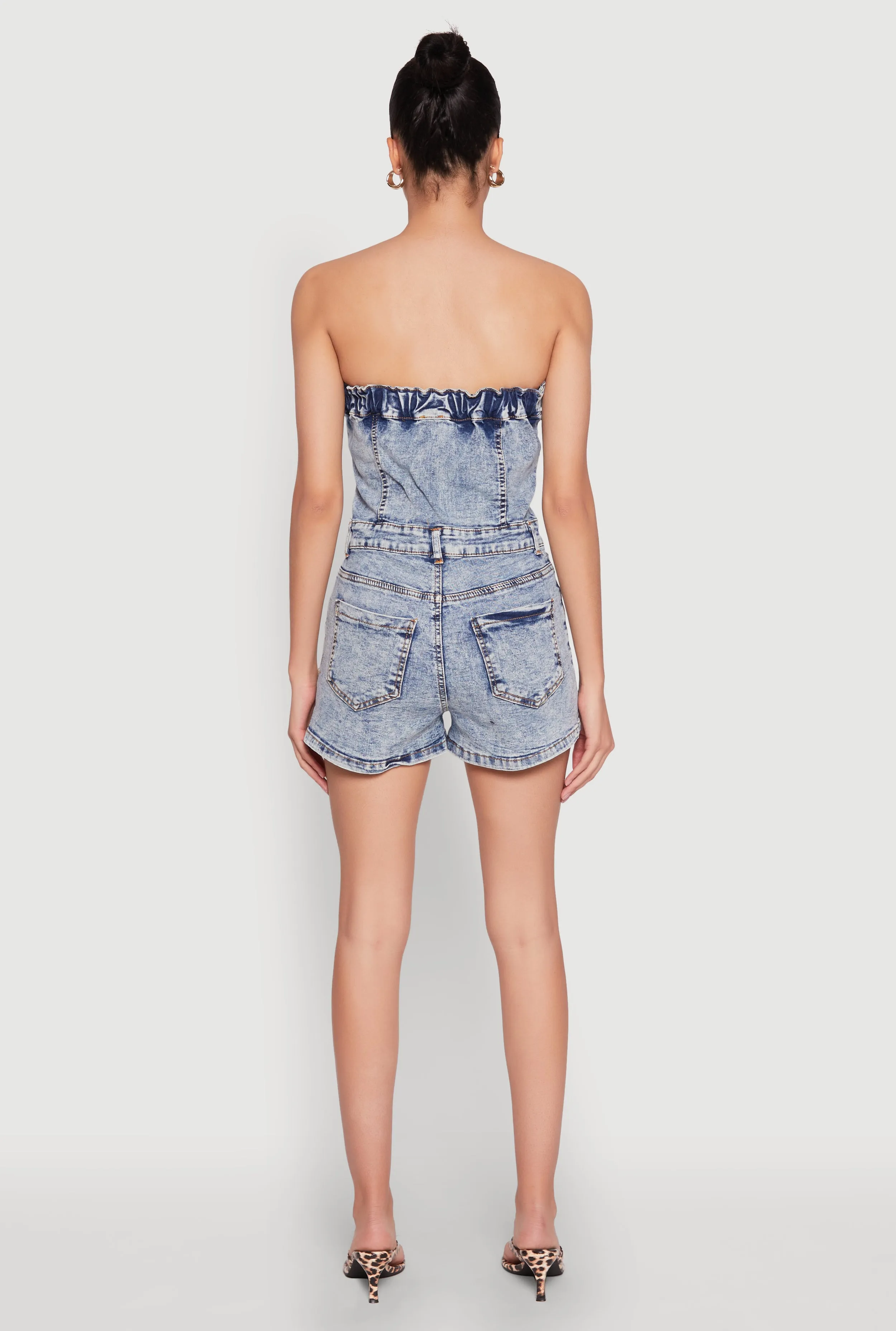 Daisy Denim Button Front Romper sold by Rainbow product image thumbnail 5