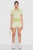 Daisy Striped Polo Crop Top sold by Rainbow