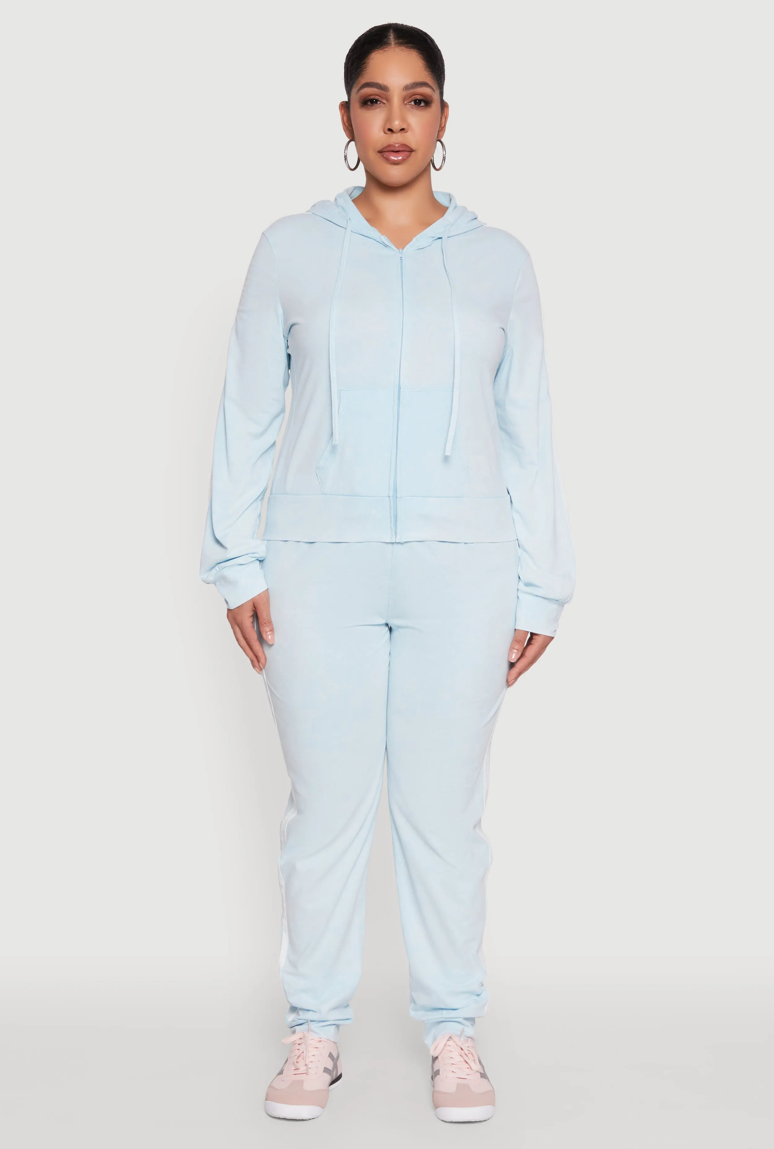 Plus Size Daisy Varsity Stripe Drawstring Joggers sold by Rainbow product image thumbnail 2