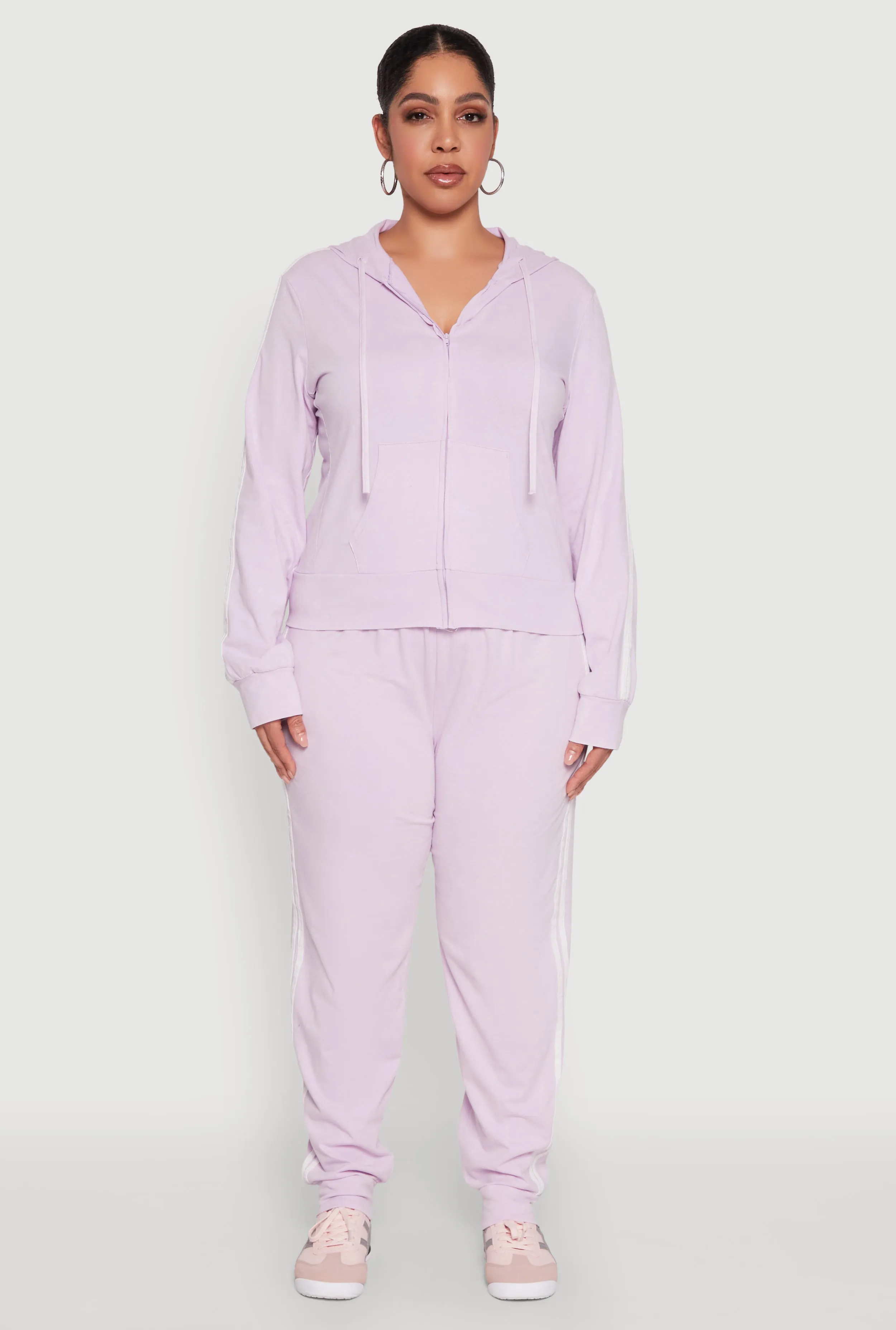 Plus Size Daisy Varsity Stripe Drawstring Joggers sold by Rainbow product image thumbnail 2