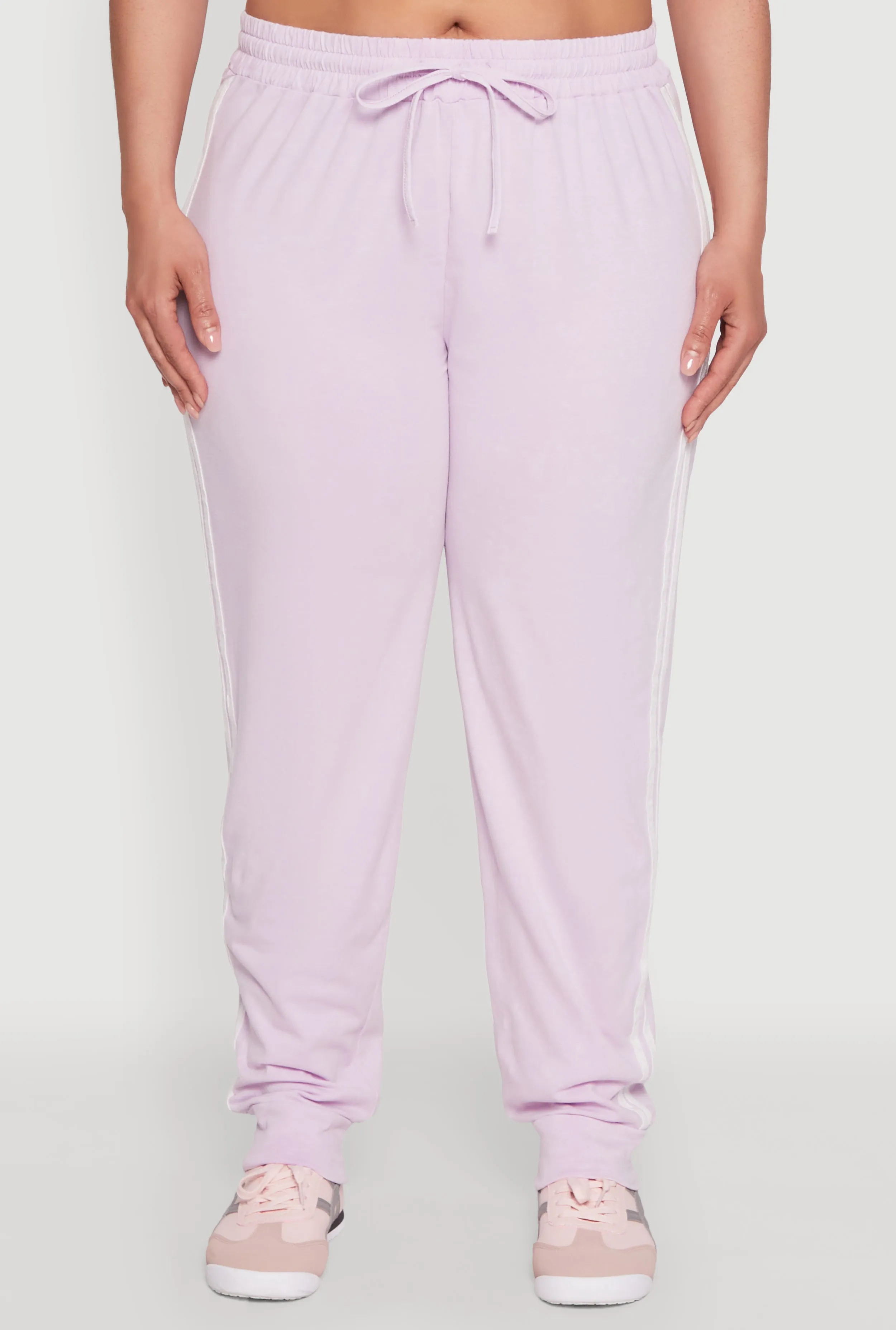 Plus Size Daisy Varsity Stripe Drawstring Joggers sold by Rainbow product image thumbnail 3