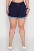 Plus Size WAX Cuffed High Waisted Shorts sold by Rainbow