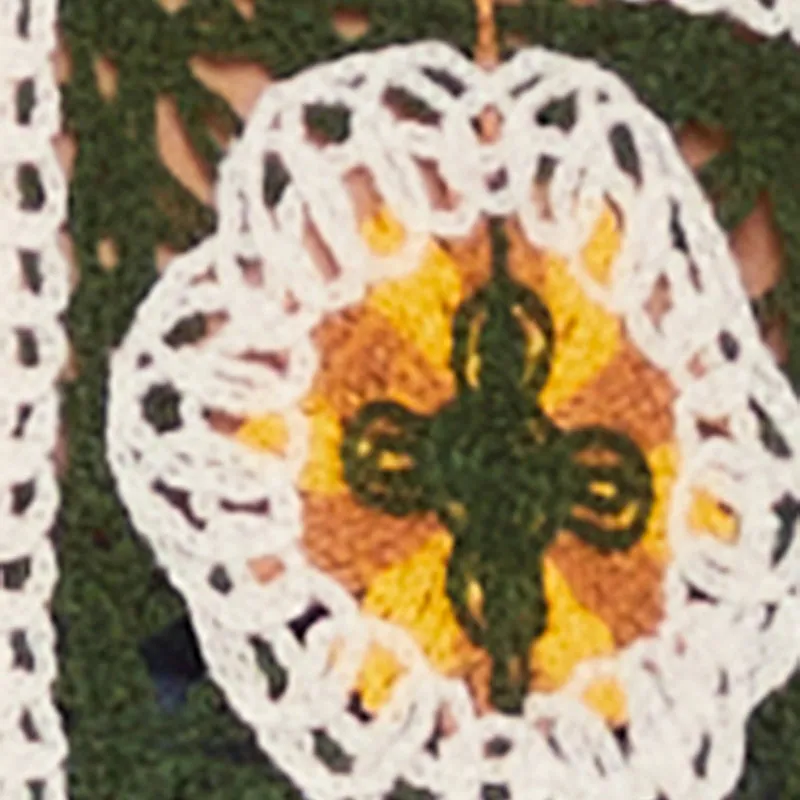 Plus Size Boho Crochet Shirt sold by Rainbow product image thumbnail 4