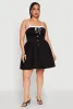 Plus Size Contrast Trim Corset Skater Dress sold by Rainbow