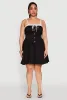 Plus Size Contrast Trim Corset Skater Dress sold by Rainbow