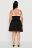 Plus Size Contrast Trim Corset Skater Dress sold by Rainbow