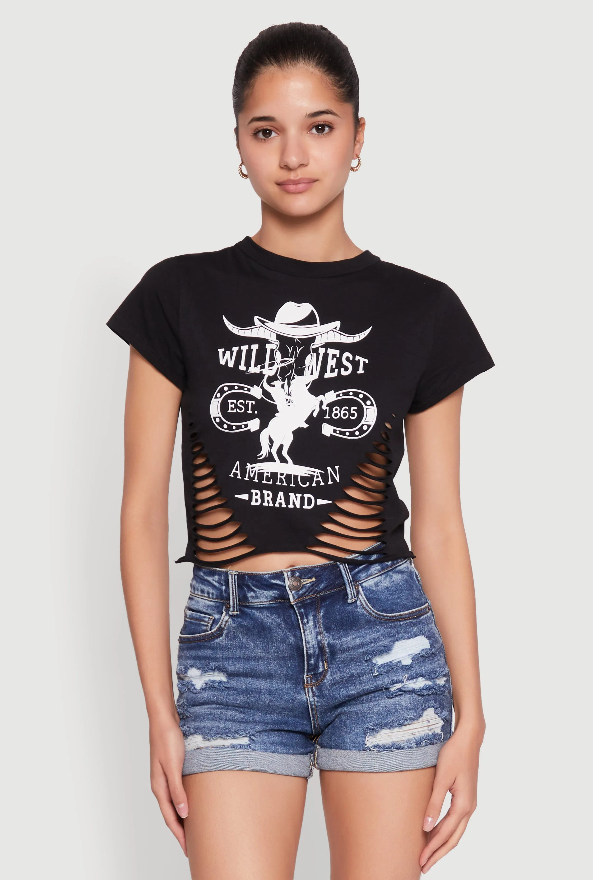 Wild West Laser Cut Graphic Tee sold by Rainbow product image thumbnail 2