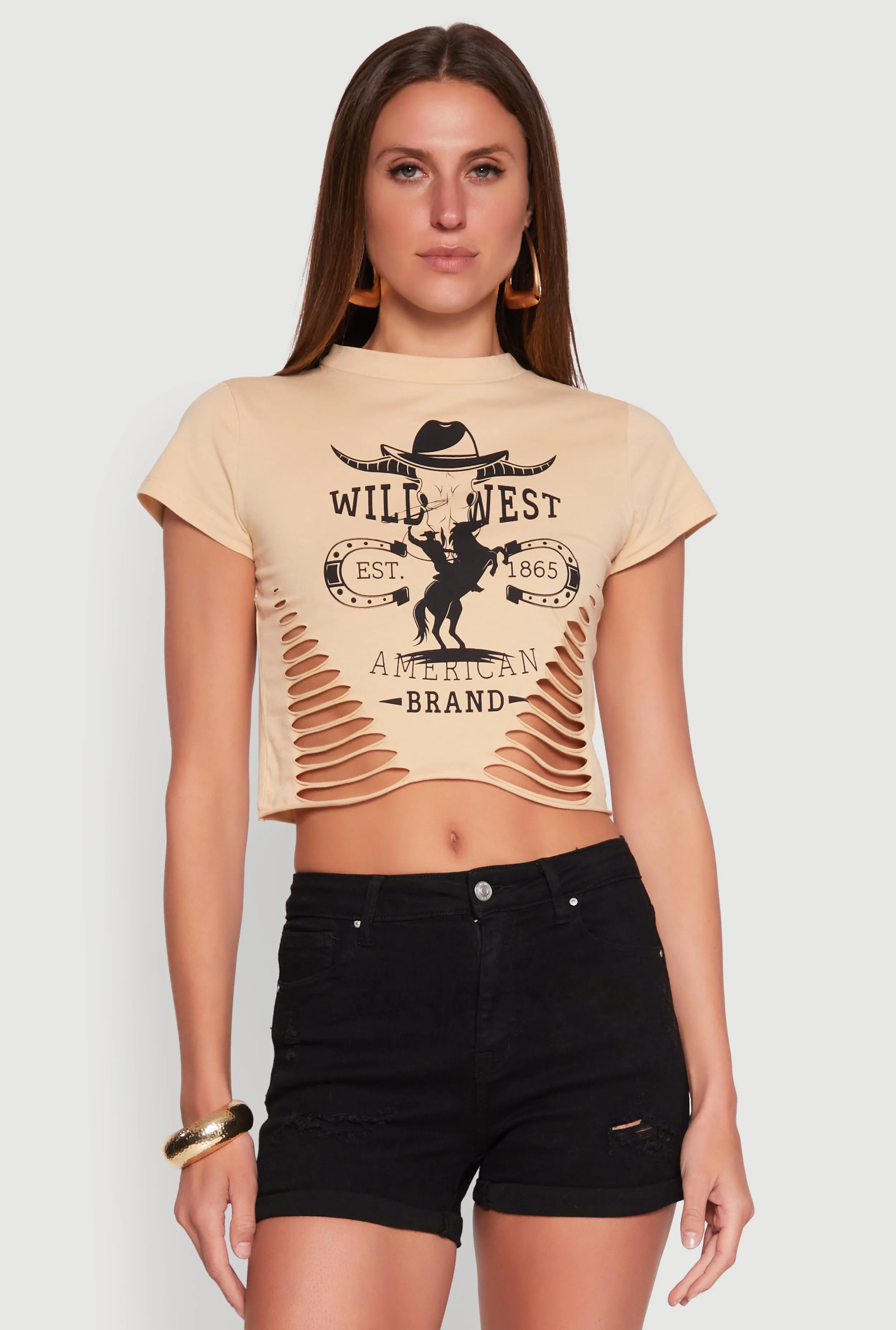 Wild West Laser Cut Graphic Tee sold by Rainbow product image thumbnail 2