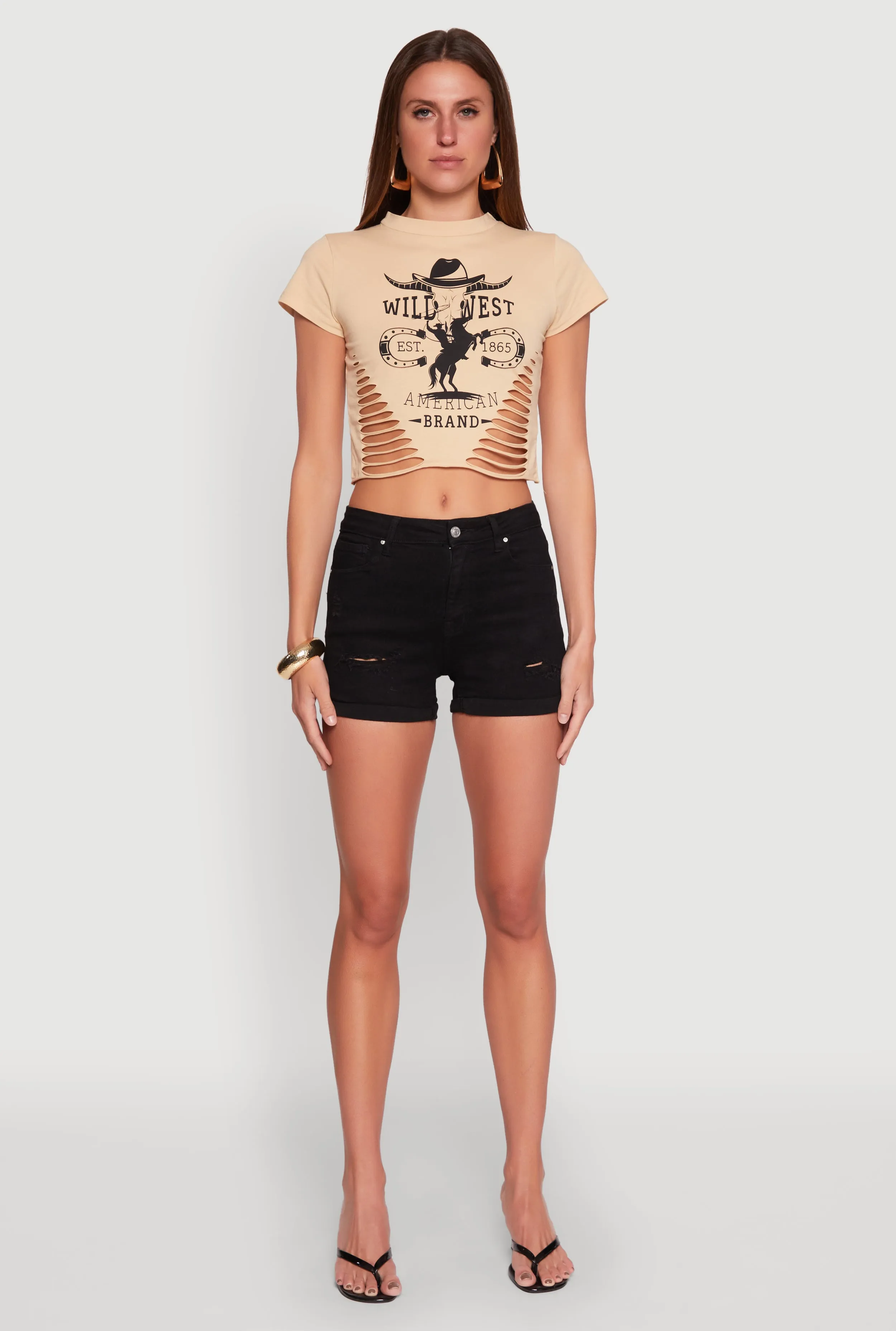 Wild West Laser Cut Graphic Tee sold by Rainbow product image thumbnail 3