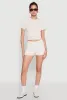 Daisy Striped Polo Crop Top sold by Rainbow
