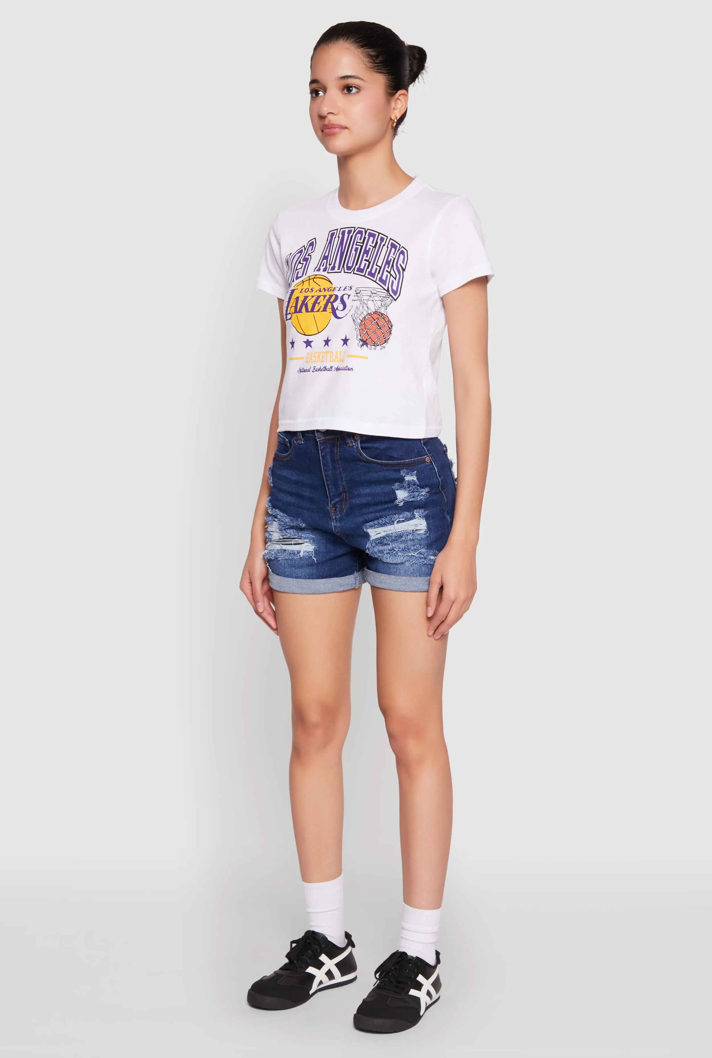 NBA Los Angeles Lakers Cropped Graphic Tee sold by Rainbow product image thumbnail 5