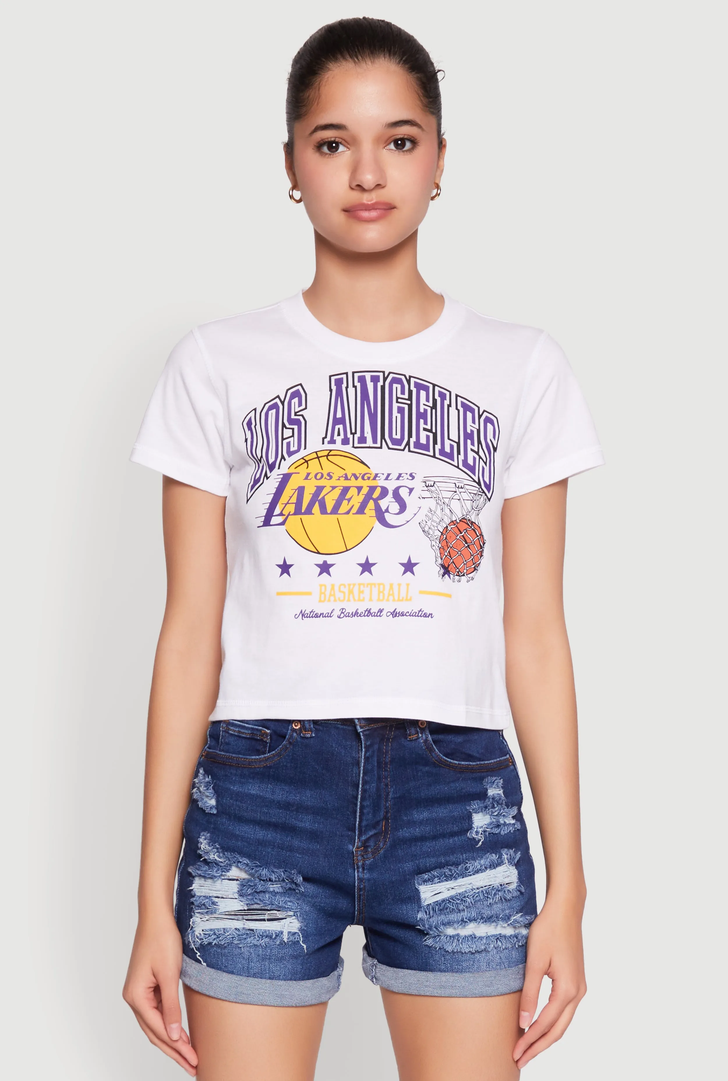 NBA Los Angeles Lakers Cropped Graphic Tee sold by Rainbow product image thumbnail 2