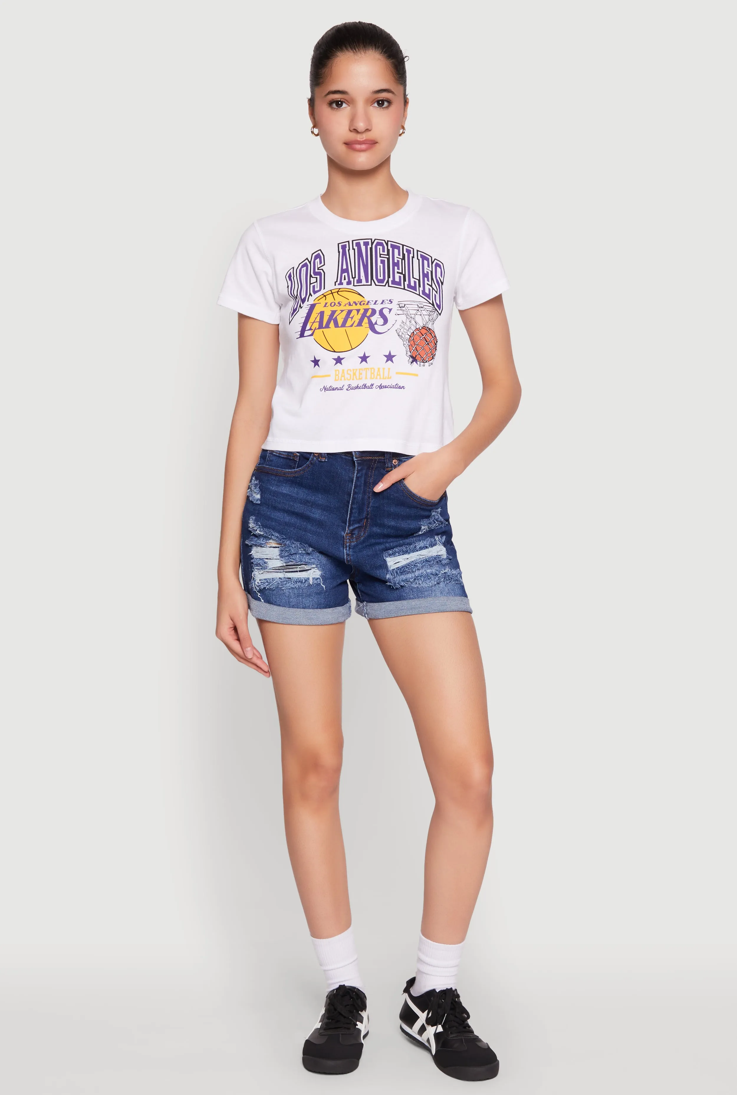NBA Los Angeles Lakers Cropped Graphic Tee sold by Rainbow