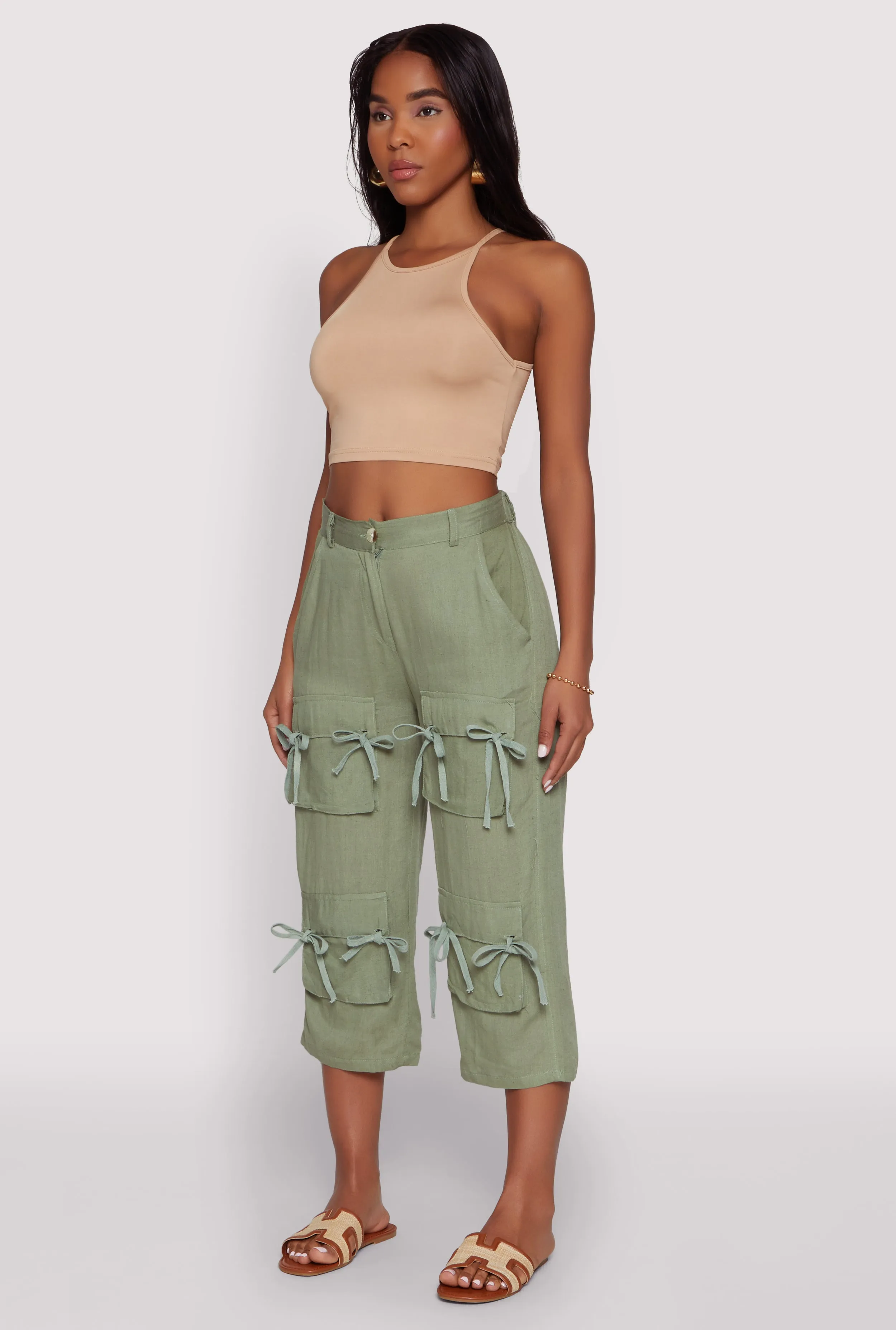 Bow Cargo Pocket Capri Pants sold by Rainbow product image thumbnail 3