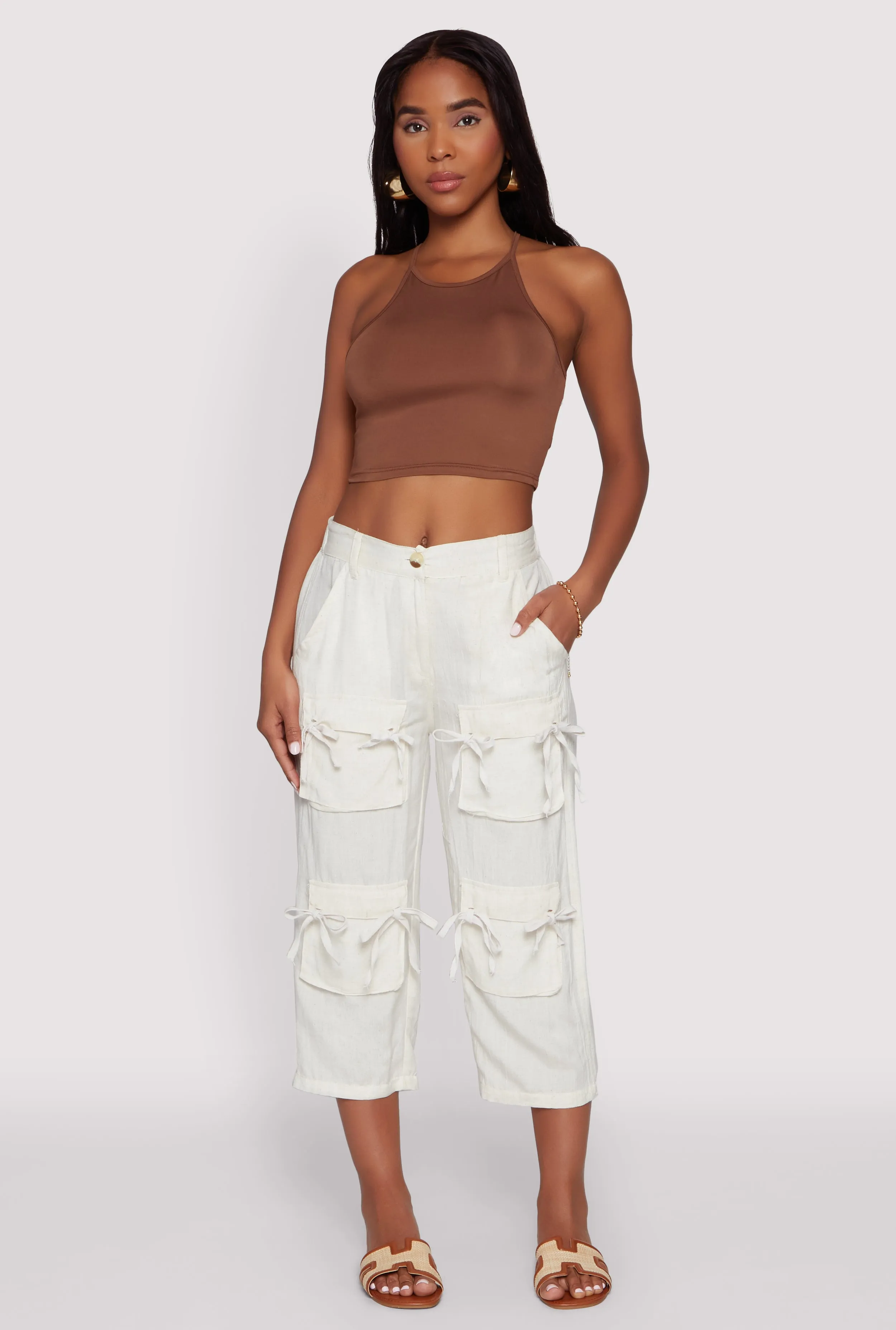 Bow Cargo Pocket Capri Pants sold by Rainbow product image thumbnail 2