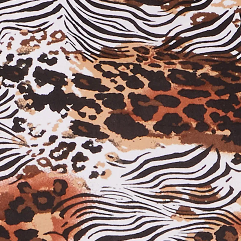 Animal Print Drawstring Side Cut Out Maxi Dress sold by Rainbow product image thumbnail 4