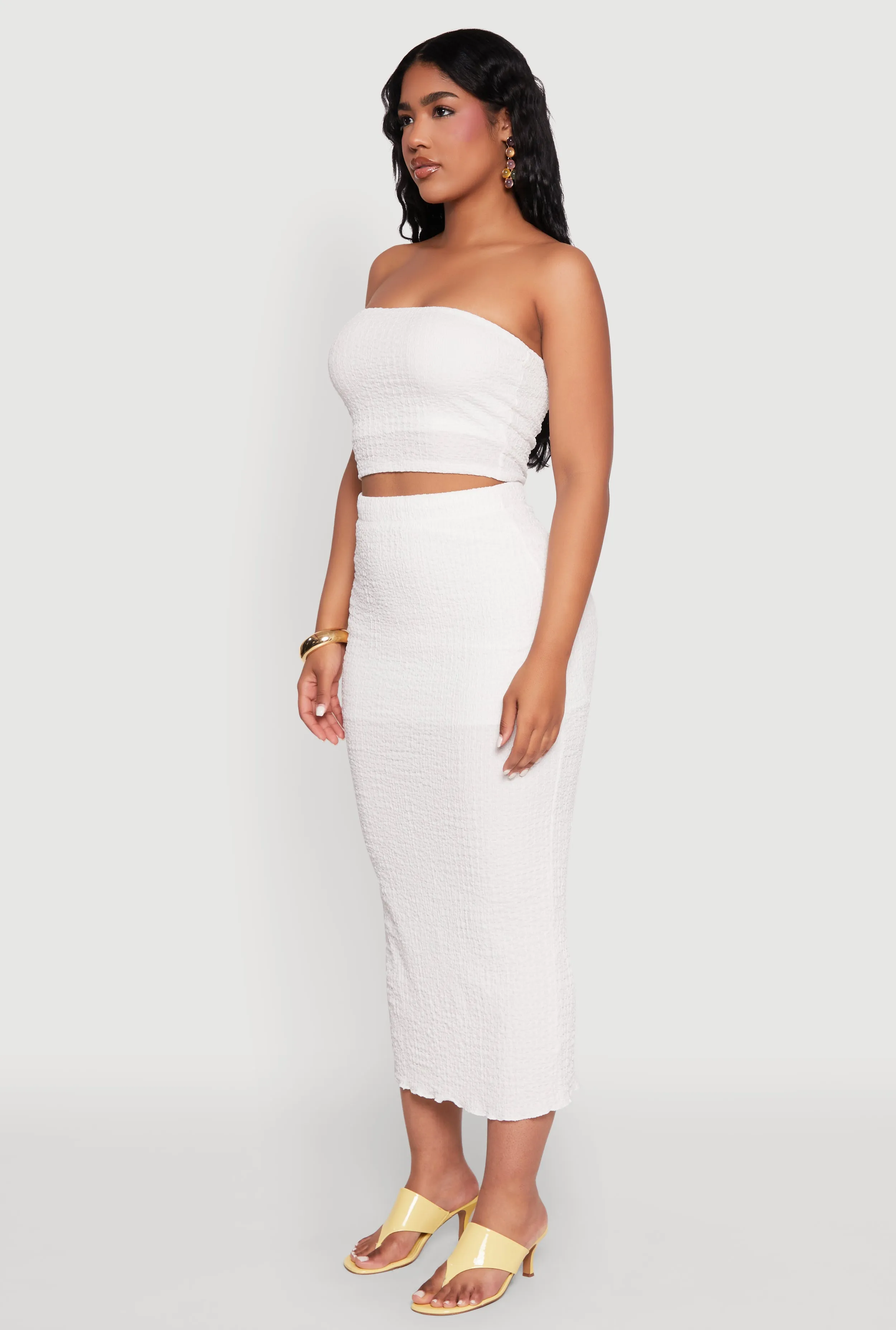 Texture Knit Cropped Tube Top sold by Rainbow product image thumbnail 5