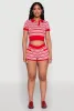 Daisy Striped Shorts sold by Rainbow
