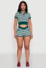 Daisy Striped Shorts sold by Rainbow